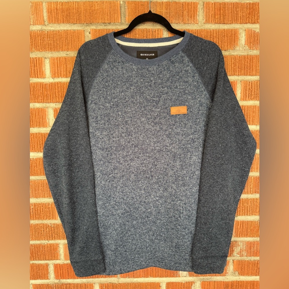 Quiksilver Blue Keller Block Crewneck